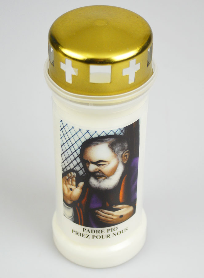 Bougie de Cimetière - Saint Padre Pio (pic 2)