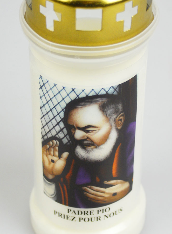 Bougie de Cimetière - Saint Padre Pio (pic 4)
