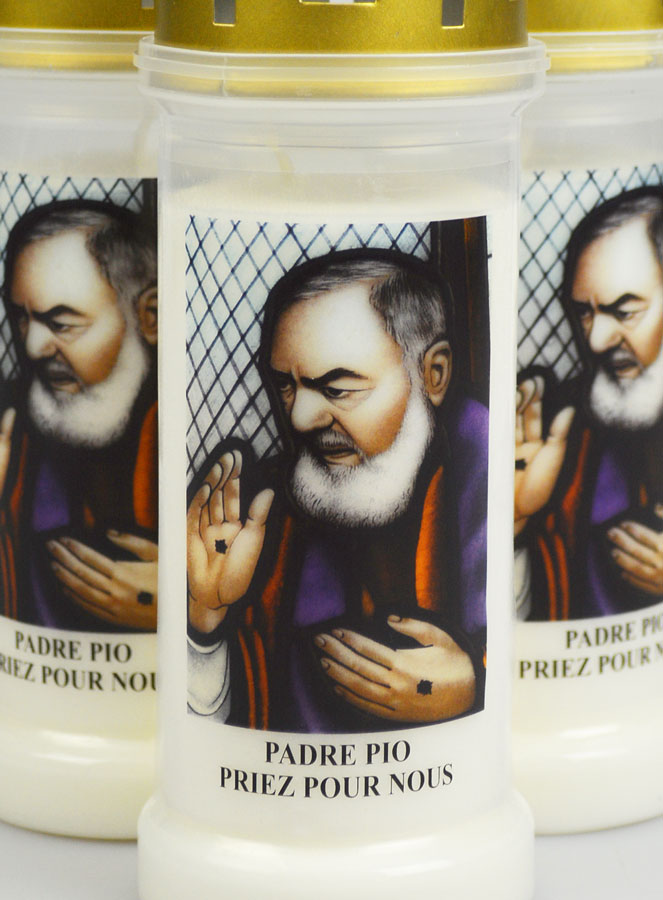 3 Bougies de Cimetière - Saint Padre Pio (pic 3)
