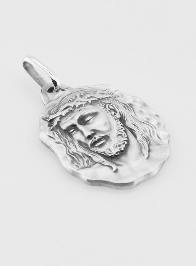 Médaille de Jésus-Christ en Argent Massif - 22 mm (pic 3)