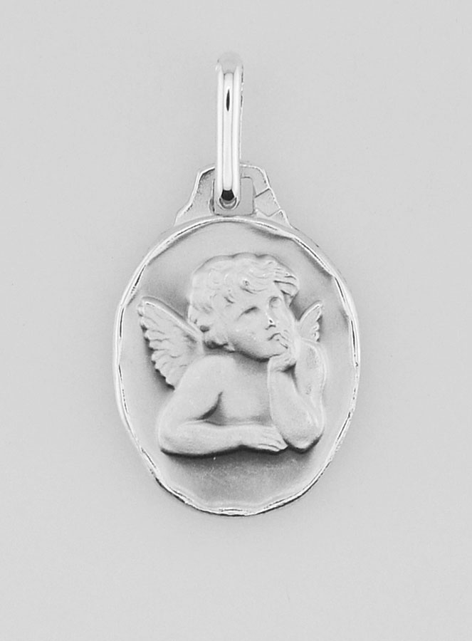 Médaille de l'Ange Raphaël en Argent Massif - 15 mm (pic 1)