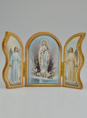 Icône Triptyque Notre Dame de Lourdes - 12 cm (pic 1)