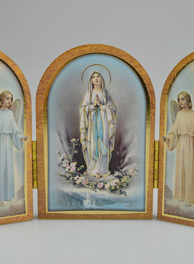Icône Triptyque Notre Dame de Lourdes - 12 cm (pic 3)