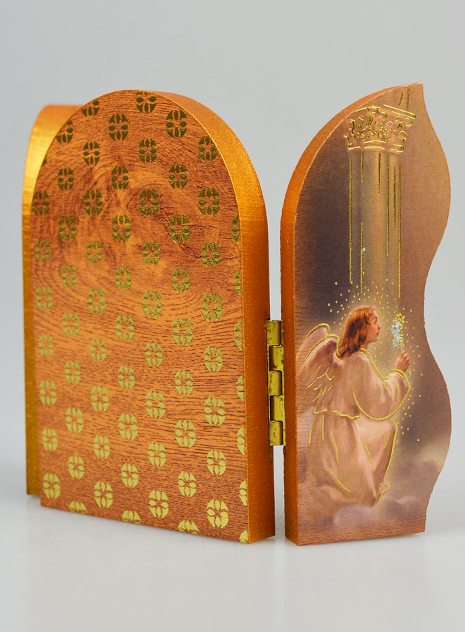 Icône Triptyque Mon Ange-Gardien Protecteur - 12 cm (pic 3)