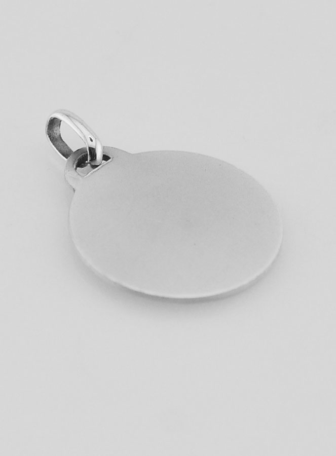 Médaille Vierge à l'Enfant aux Fleurs en Argent Massif - 18 mm (pic 4)