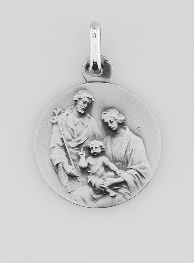 Médaille de la Sainte Famille en Argent Massif - 18 mm (pic 1)