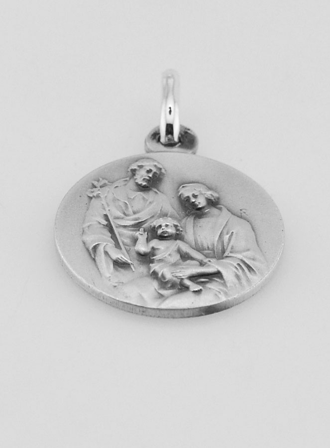 Médaille de la Sainte Famille en Argent Massif - 18 mm (pic 2)