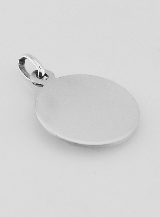 Médaille Vierge Marie Mater Dei au Voile en Argent Massif - 18 mm (pic 4)
