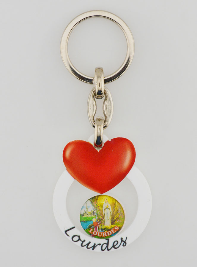 Porte-Clés Notre Dame de Lourdes - Coeur d'Amour de la Vierge (pic 1)