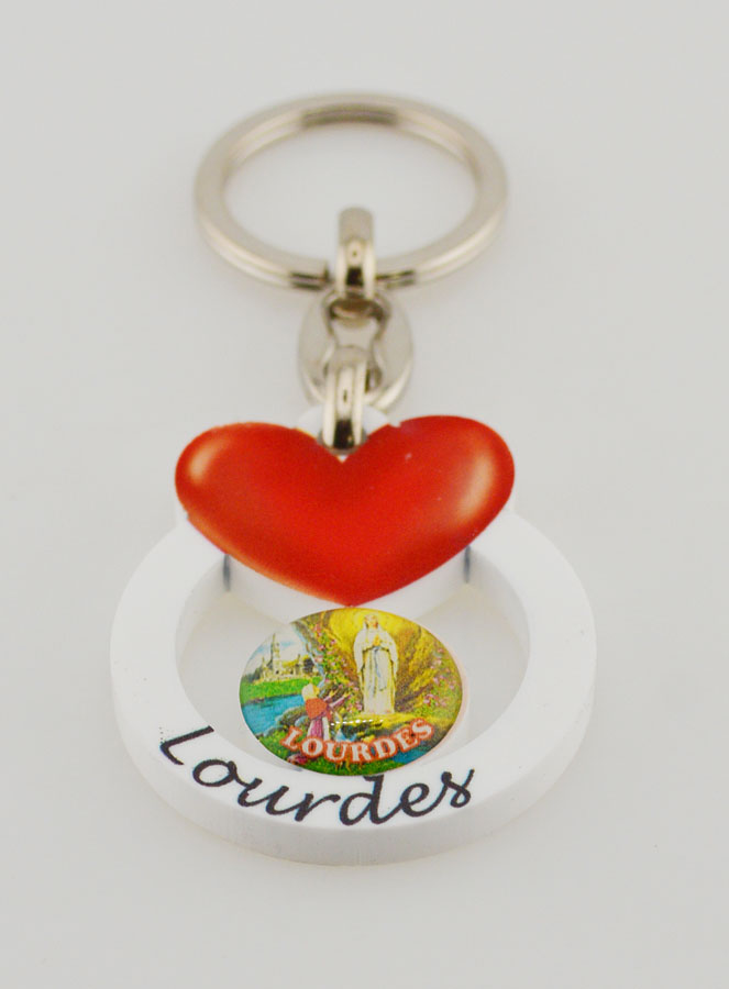 Porte-Clés Notre Dame de Lourdes - Coeur d'Amour de la Vierge (pic 2)