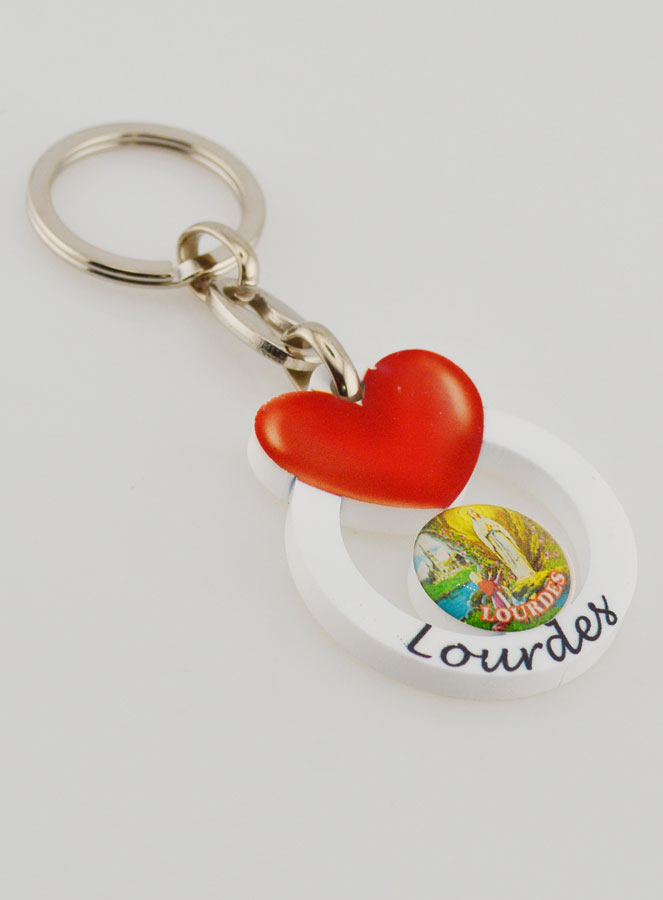 Porte-Clés Notre Dame de Lourdes - Coeur d'Amour de la Vierge (pic 3)