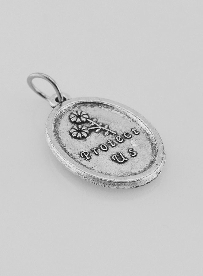 Médaille Religieuse Saint Christophe Argentée - 20 mm (pic 4)