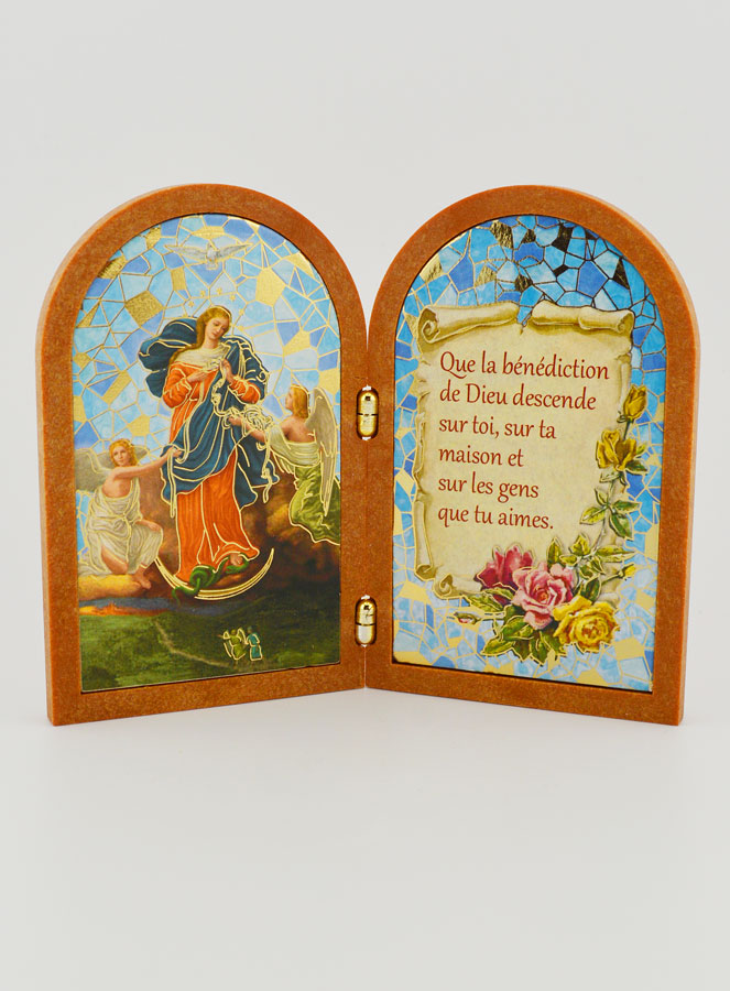 Icône Diptyque Marie qui Défait les Noeuds + Prière de Bénédiction (pic 1)