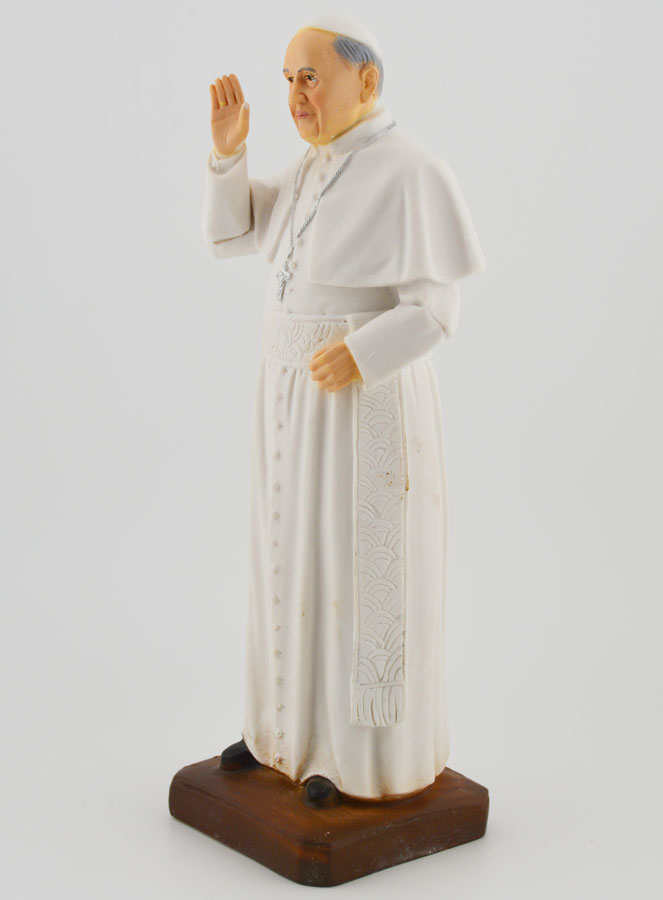Statue Pape François Polychromée - 20 cm (pic 2)