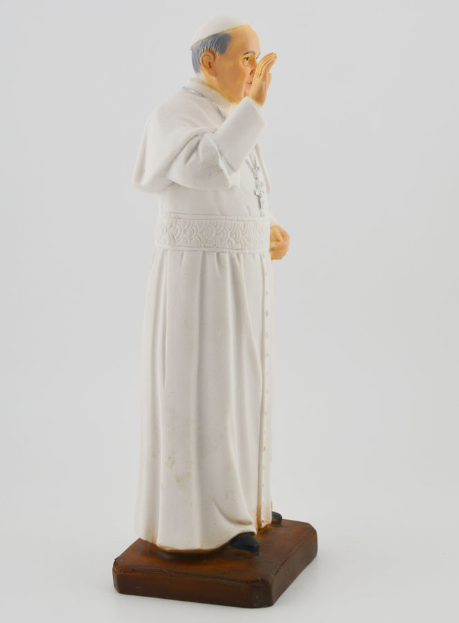 Statue Pape François Polychromée - 20 cm (pic 3)