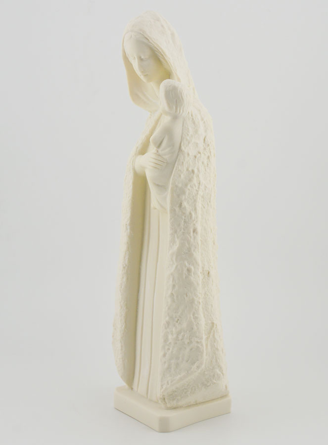 Statue Sainte Vierge à l'Enfant Jésus - Ton Ivoire - 25 cm (pic 2)