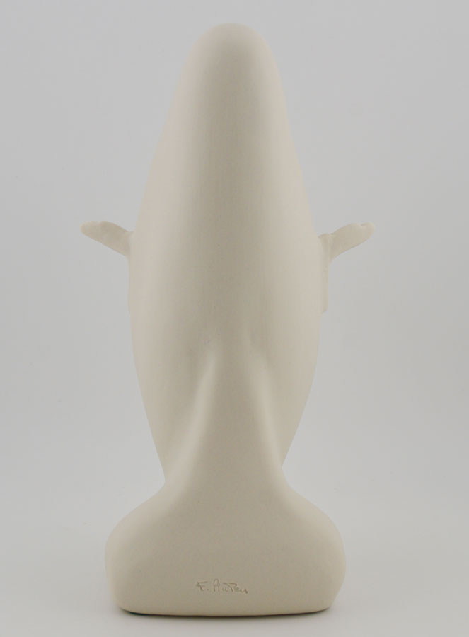 Statue Vierge Marie à l'Enfant Jésus Moderne - Porcelaine - 20 cm (pic 4)