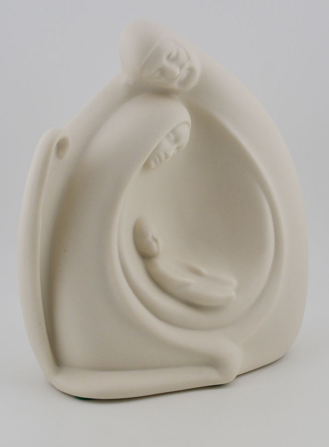 Statue Sainte Famille Moderne - Porcelaine - 14 cm (pic 3)