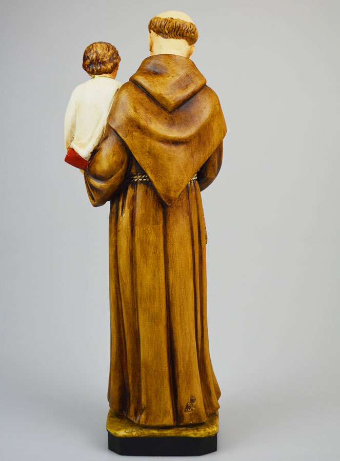 Statue Saint Antoine de Padoue Peinte à la main - 30 cm (pic 4)