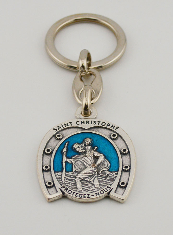 Porte-Clés de Saint Christophe - Fer à Cheval - 3.5 cm (pic 2)