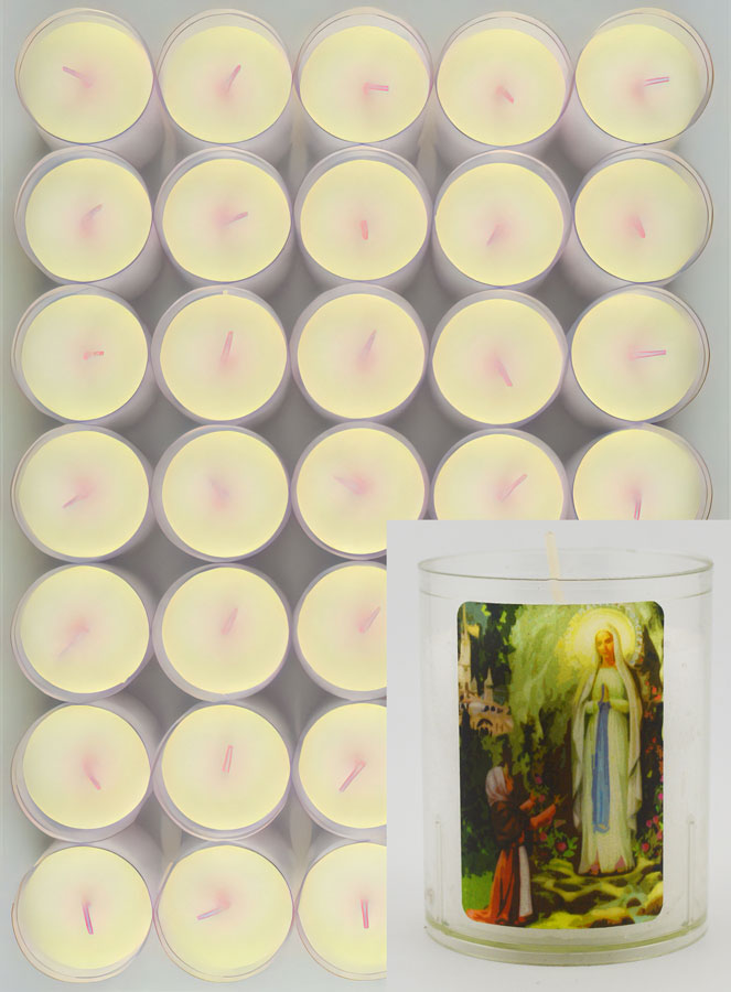 24 Bougies Veilleuses de Notre Dame de Lourdes (pic 1)