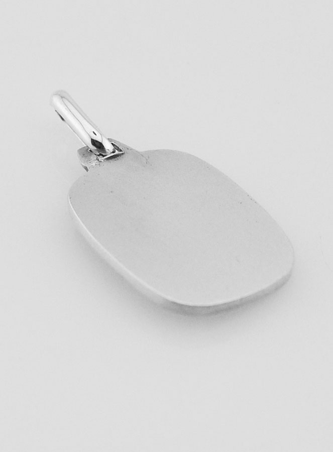 Médaille de Saint Christophe Facettée en Argent Massif - 18 mm (pic 4)