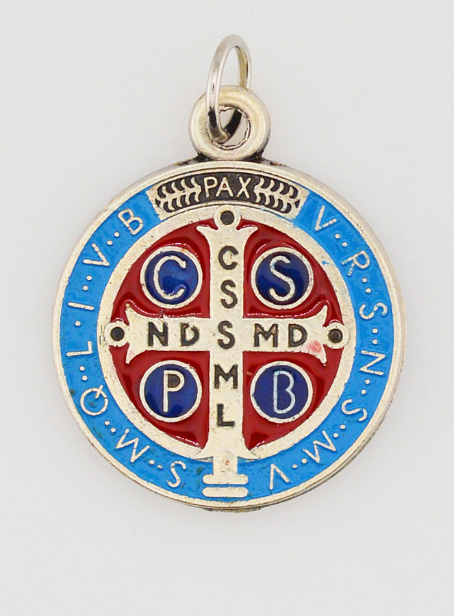 Médaille de Saint Benoit Métal Coloré - 2 cm (pic 3)