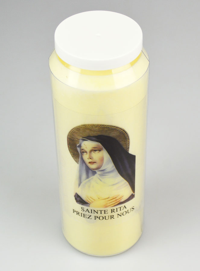 Bougie de Neuvaine Sainte Rita - 17.5cm (pic 2)