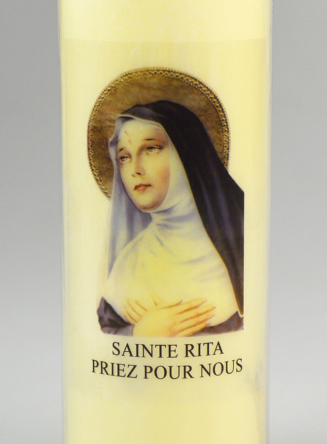 Bougie de Neuvaine Sainte Rita - 17.5cm (pic 3)