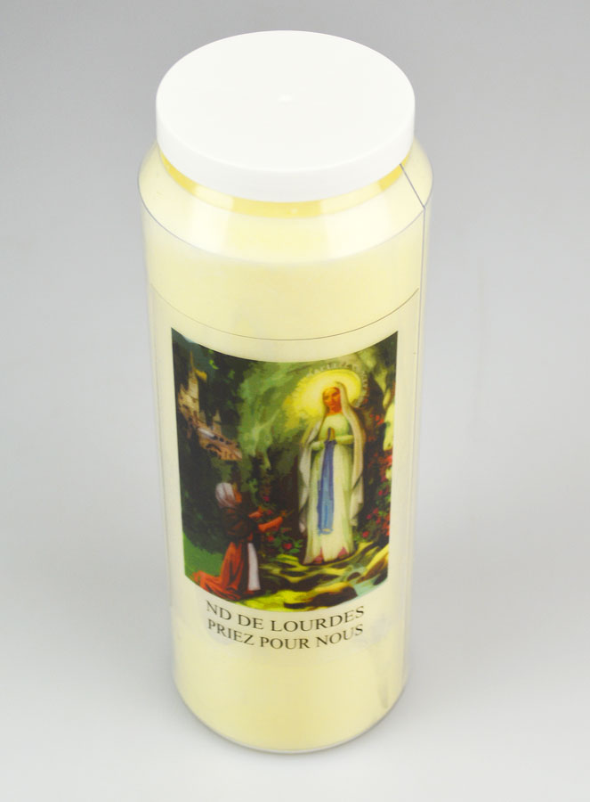 Bougie de Neuvaine Notre Dame de Lourdes - 17.5cm (pic 2)