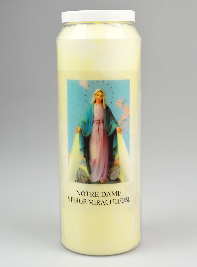 Bougie de Neuvaine Vierge miraculeuse - 17.5cm (pic 1)