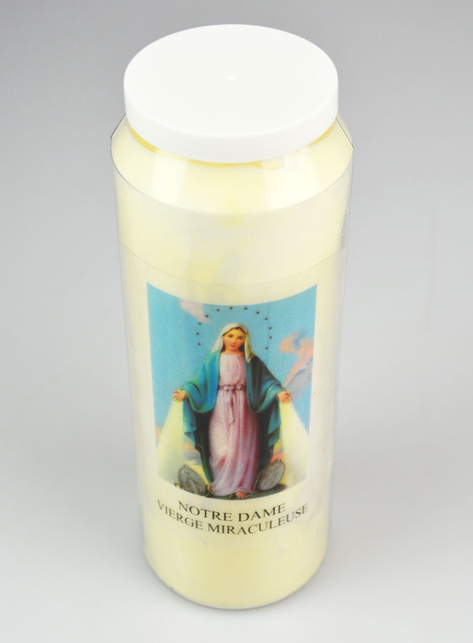 Bougie de Neuvaine Vierge miraculeuse - 17.5cm (pic 2)