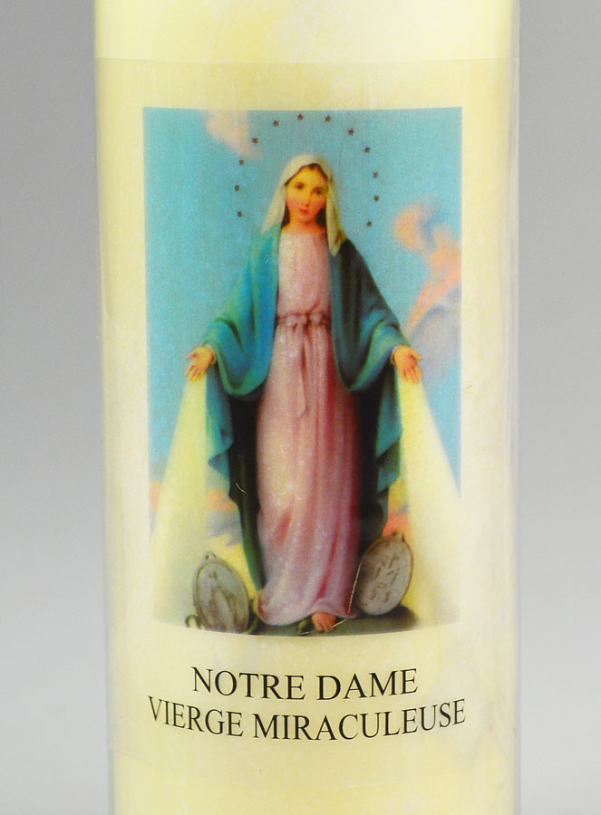 Bougie de Neuvaine Vierge miraculeuse - 17.5cm (pic 3)