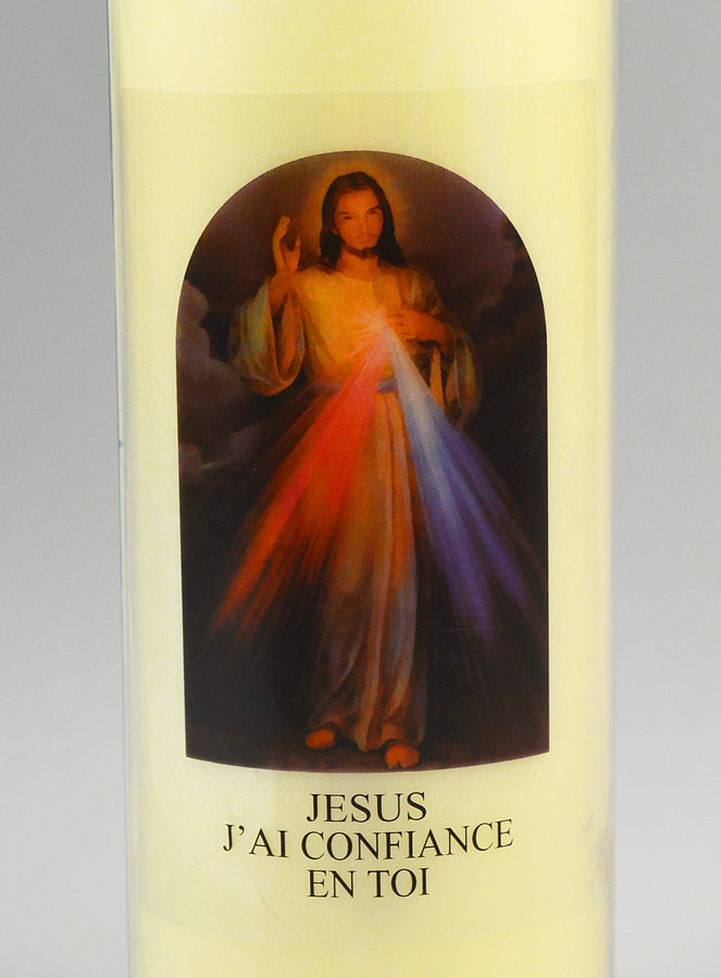 Bougie de Neuvaine Christ Miséricordieux - 17.5cm (pic 3)