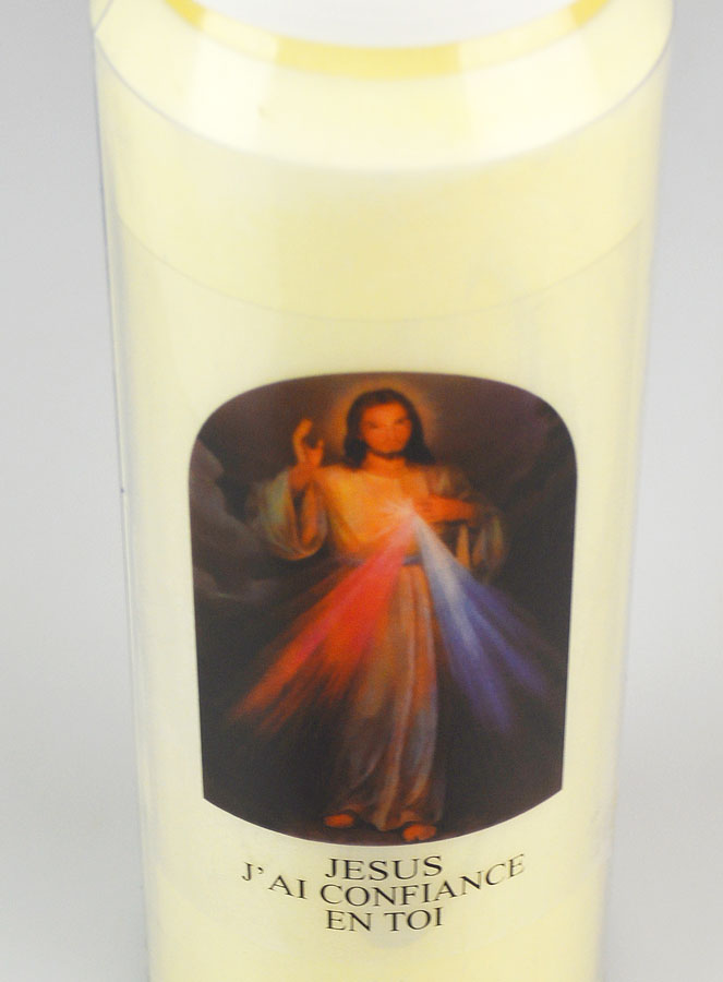 Bougie de Neuvaine Christ Miséricordieux - 17.5cm (pic 4)