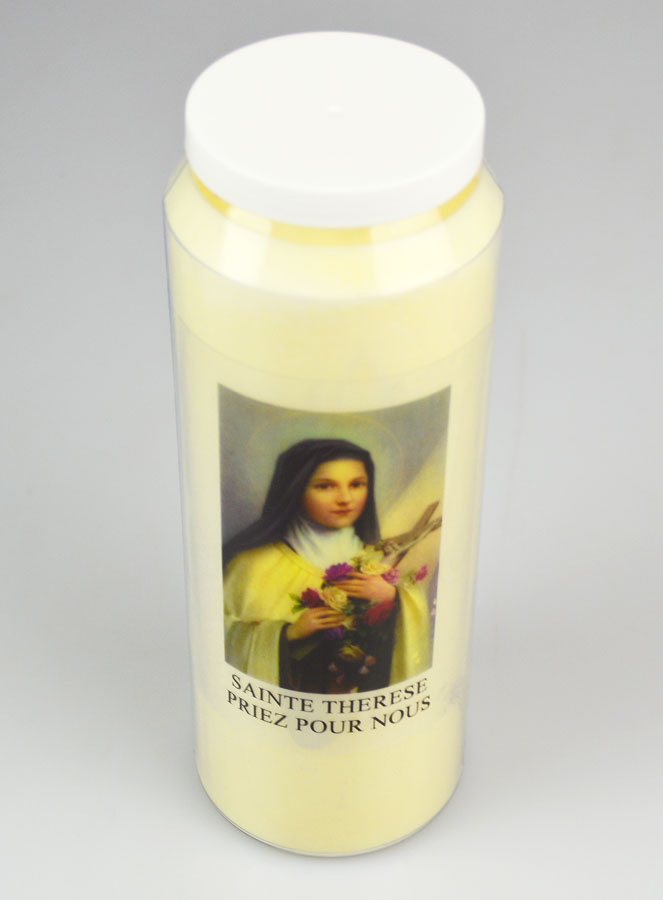 Bougie de Neuvaine Sainte Thérèse - 17.5cm (pic 2)