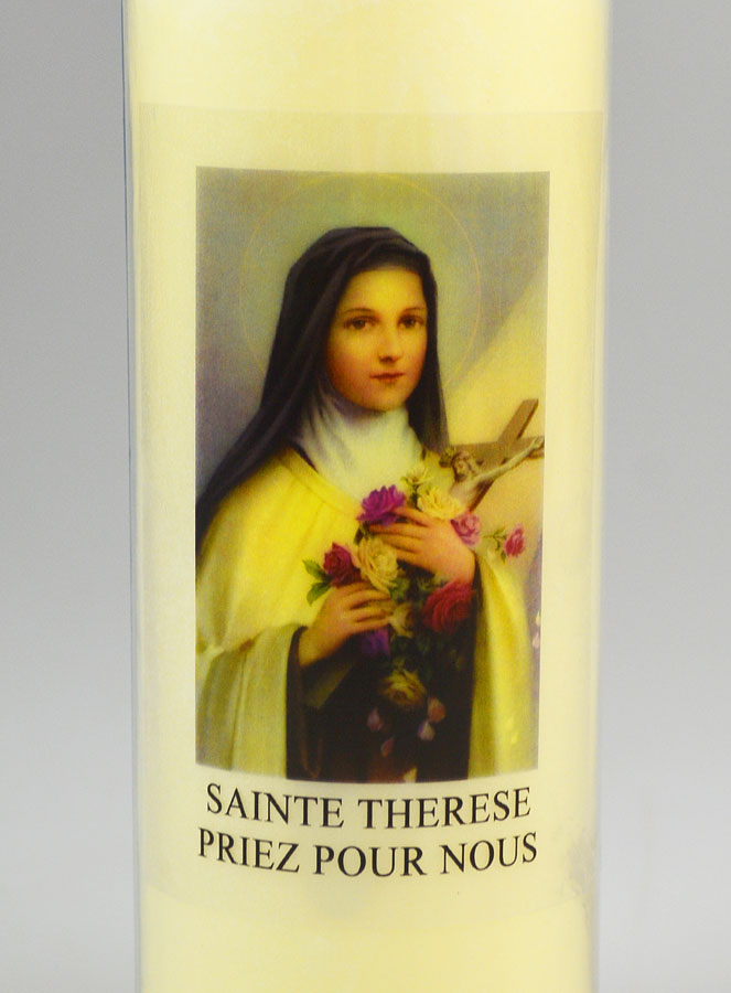 Bougie de Neuvaine Sainte Thérèse - 17.5cm (pic 3)