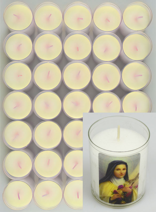 10 Bougies Veilleuses Sainte Thérèse de l'Enfant Jésus (pic 2)