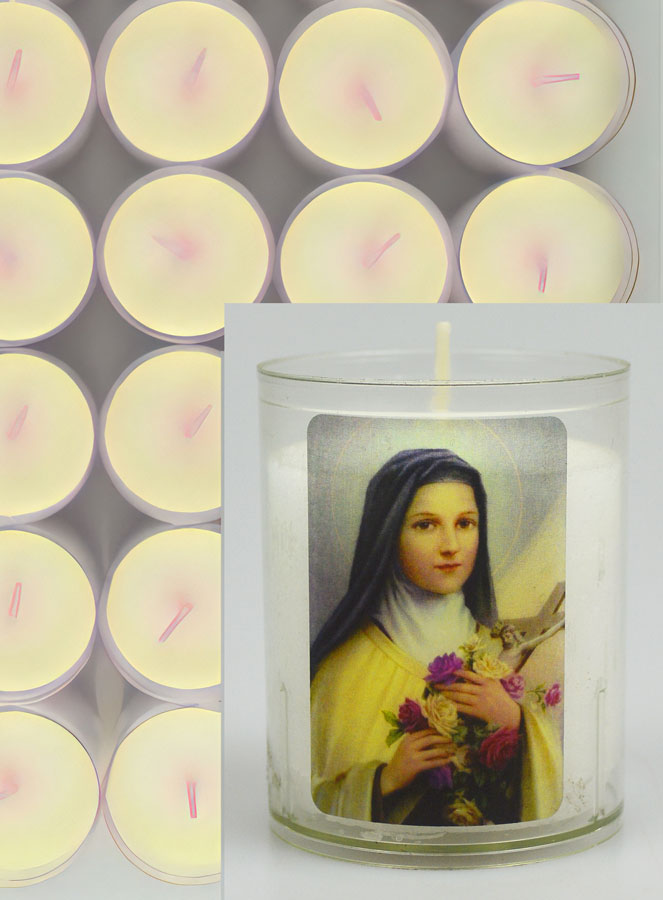 10 Bougies Veilleuses Sainte Thérèse de l'Enfant Jésus (pic 3)