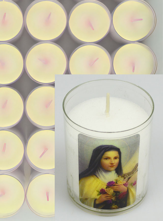 10 Bougies Veilleuses Sainte Thérèse de l'Enfant Jésus (pic 4)