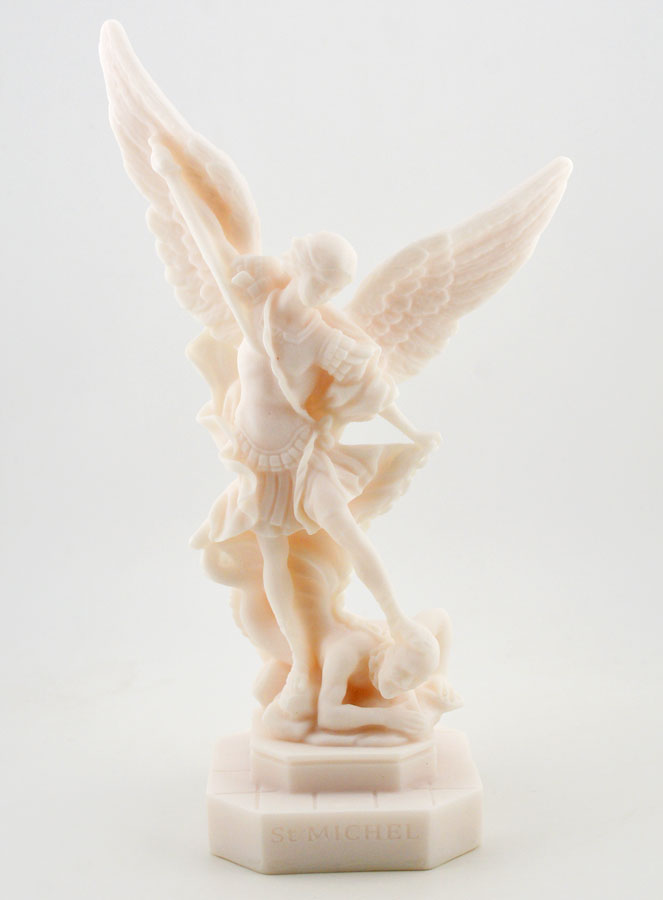 Statue Saint Michel Archange en Albâtre - 23 cm (pic 1)