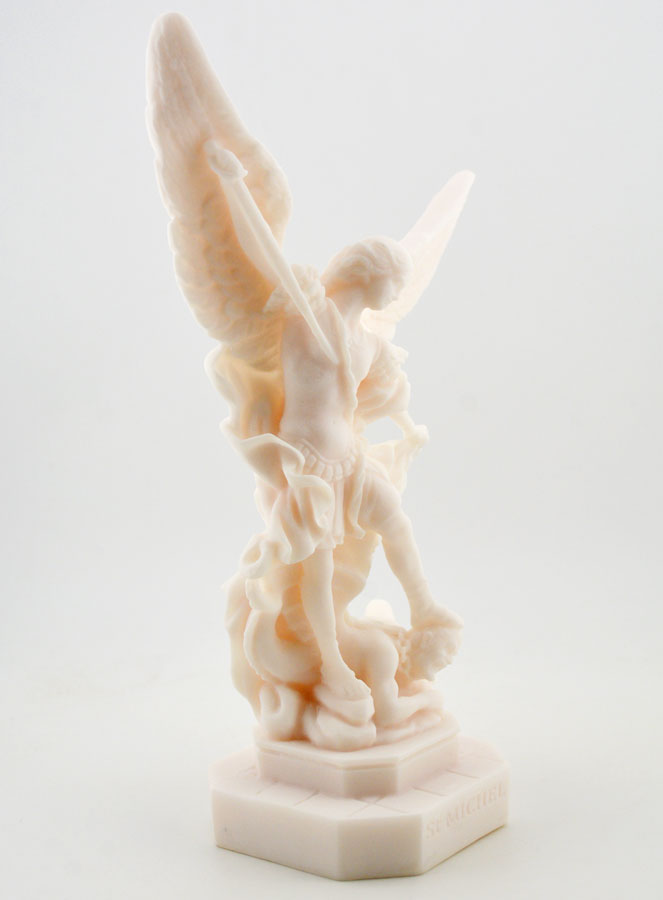 Statue Saint Michel Archange en Albâtre - 23 cm (pic 3)