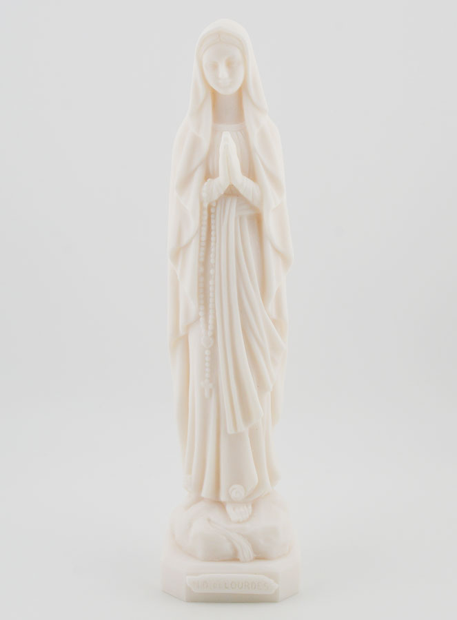 Statue Vierge Marie de Lourdes en Albâtre - 20 cm (pic 1)