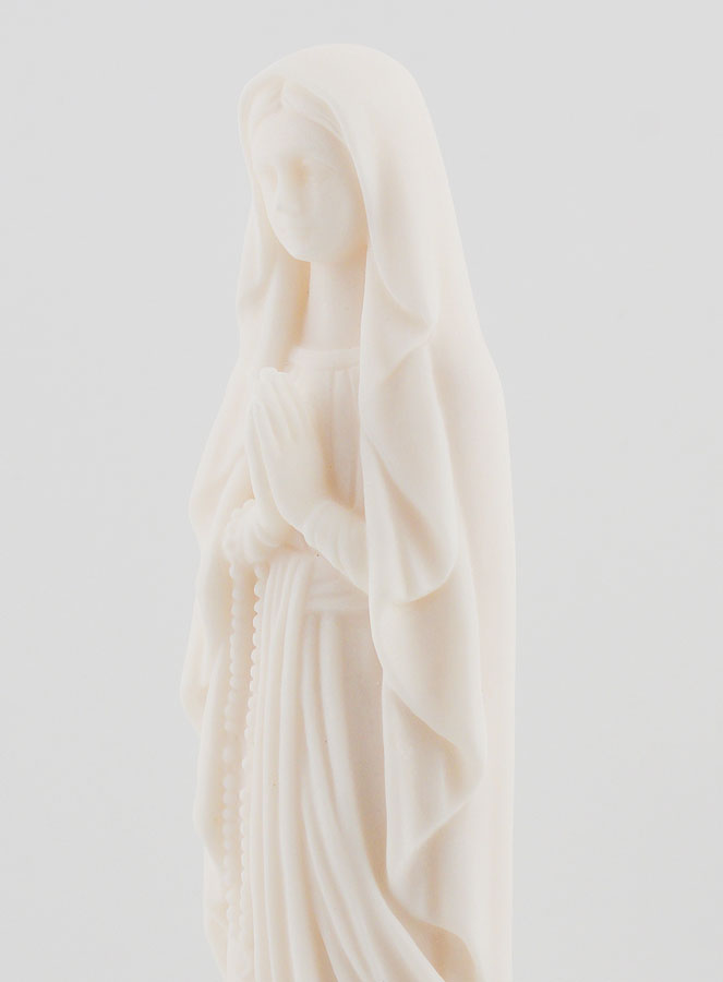 Statue Vierge Marie de Lourdes en Albâtre - 20 cm (pic 2)