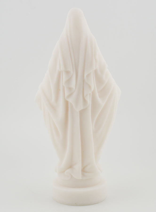 Statue Vierge Marie Miraculeuse en Albâtre - 18 cm (pic 4)