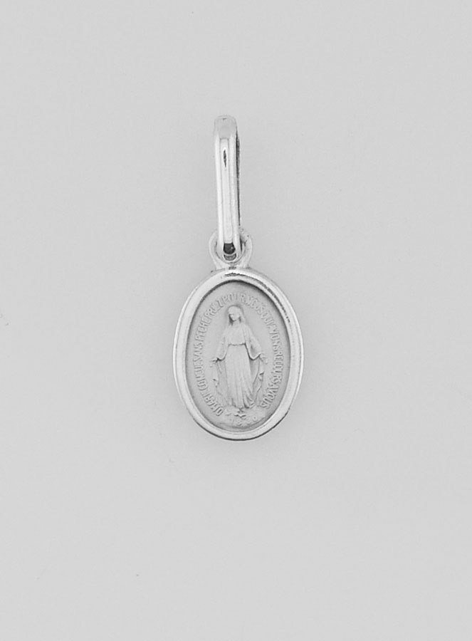 Médaille Miraculeuse Breloque en Argent Massif - 9 mm (pic 3)