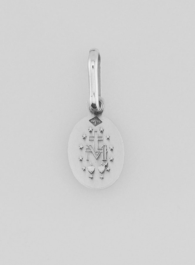 Médaille Miraculeuse Breloque en Argent Massif - 9 mm (pic 4)