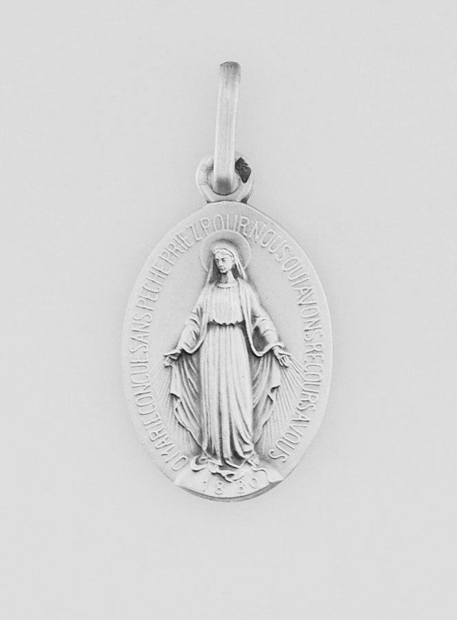Médaille Miraculeuse en Argent Massif 925/1000 - 17 mm (pic 3)