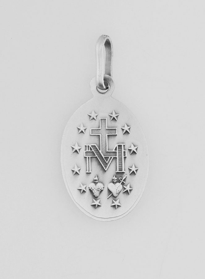 Médaille Miraculeuse en Argent Massif 925/1000 - 17 mm (pic 4)
