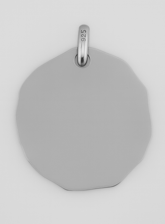 Médaille de Saint Christophe en Argent Massif 925/1000 - 30 mm (pic 3)